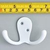 Decohooks Two Prong Robe Hook - Wide Design - White