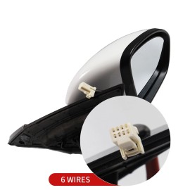 Liizoo For Nissan Altima 2019-2024 Driver Side Mirror Left Power Heated Turn Lamp White