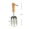 Rooty Gardening Hand Weeder Fork with Stainless Steel,Wooden Handle Easy