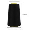 Strong Serger Thread 402, 2 Black Sewing Threads for Overlock,