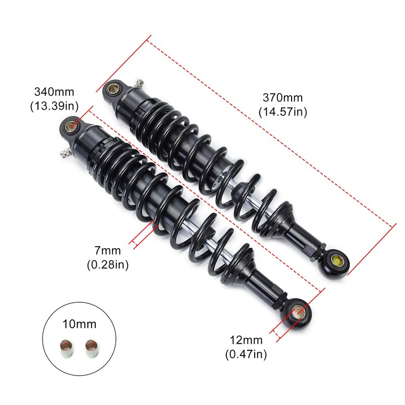 340mm Rear Shock Absorber Suspension Motorcycle ATV Quad 7mm Spring