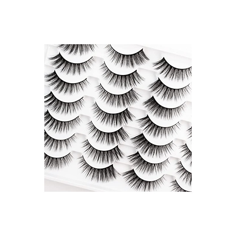 Glowingwin Cat Eye Lashes Eyelashes Dramatic Eyelashes Long Fluffy False
