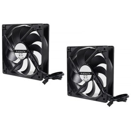 PWM PC Fan 120 mm PWM Case Fan CPU Fan 120 mm 120 x 120 x 25 mm 12 V Black Computer Case Fan Case Fan 3 Pin PWM Silent Computer Fan Pack of 2