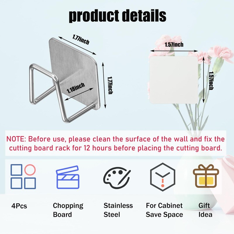 Aogigigio Under Cabinet Cutting Board Holder - Cutting Board Holder