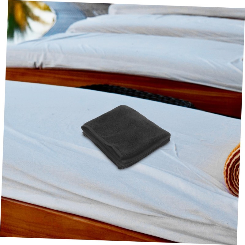 OHPHCALL 2pcs Pure Cotton Black Towel Hair Drying Towel Cotton