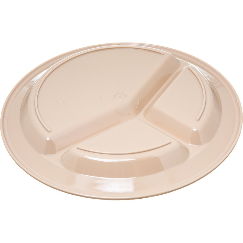 Carlisle FoodService Products Divided Plate with 3 Compartments for Home