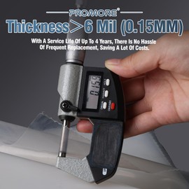 PROMORE Greenhouse Plastic Film 6Mil, 8' x25' Clear Polyethylene Plastic Sheeting, UV Resistant, for Hoop House,Gardening,Farming,Agriculture,Four-Year Lifespan