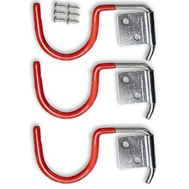 GRID 3-Piece Swivel Hooks | 2" (5.1 cm) Opening | Vinyl-Coated for Scratch-Free Storage | Pre-Drilled Plates | Ideal for Closets, Kitchens, and Garages