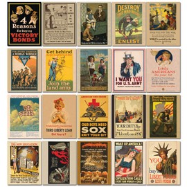 Teacher's Discovery World War I Propaganda Mini-Poster Set (20 Posters)
