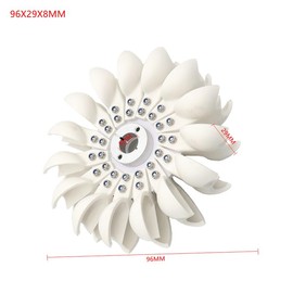 VIGAN 1PCS Pelton Impeller Impact Water Wheel DIY Hydroelectric Power Generation Round Impeller Hydroelectric Generator Impeller (96MMX29MMX8MM)