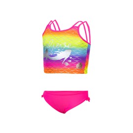 Maui AND Sons Traje de Baño Tipo Bikini para Niña, Juvenil y Moderno con Increíbles Diseños Estampados. (rosa2 4)