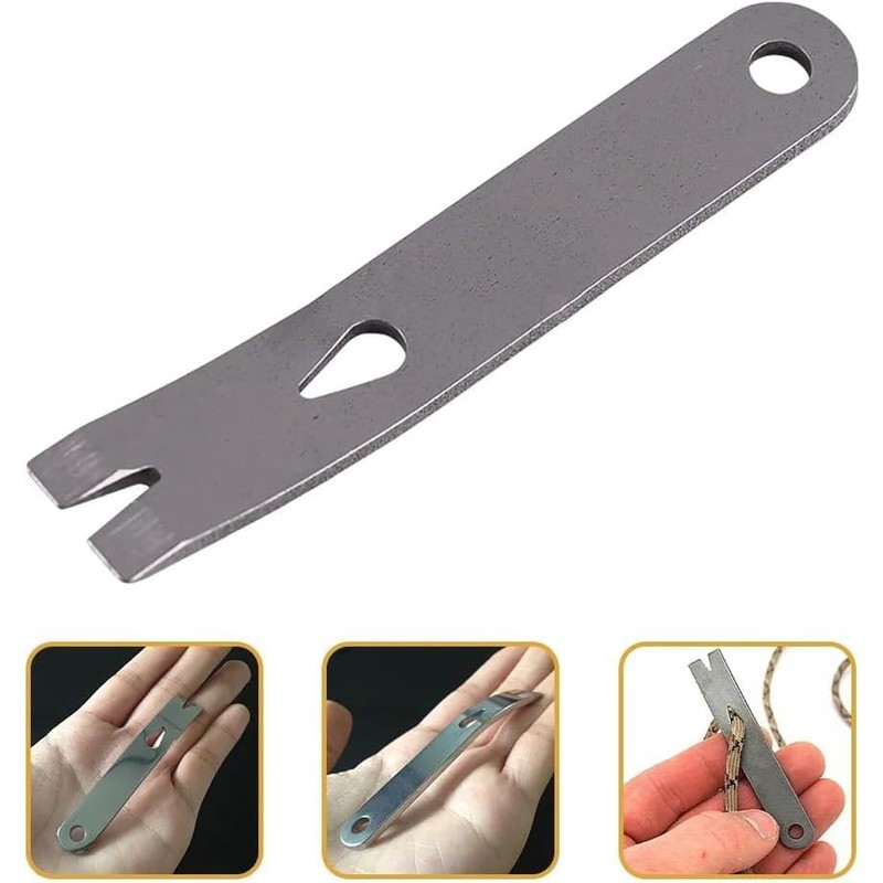Mini Crank Crowbar, Stainless Steel Mini EDC Pry Bar Keychain