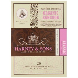 Harney & Sons Fine Teas Organic Bangkok - 20 Wrapped Sachets, 1.6 Ounce
