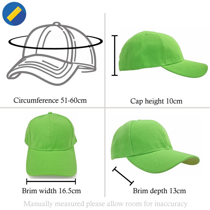 True Heads Plain Green Adjustable Baseball Cap