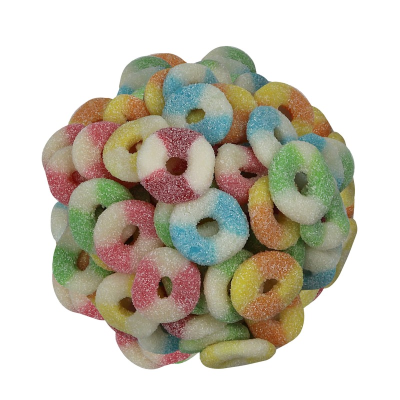 Smarty Stop Mini Sour Gummy Rings Candy GummiRoos (Assorted, 2.2
