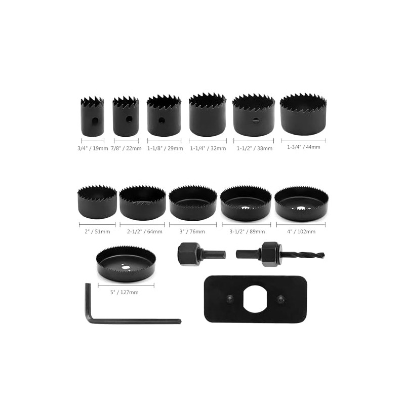 VMINGO - Broca Sierra Perforadora Madera PVC Plastico Sacabocado Circular
