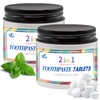 Pack of 2 hydroxyapatite toothpaste, toothpaste tablets, chewable toothpaste, toothpaste