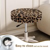 Wanyint Bar Stool Seat Covers Leopard Print Stretch Round Chair