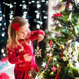 SICOHOME Sea Turtle Ornaments for Christmas Tree - Coastal Sea Ocean Hawaii Beach Themed Christmas Hanging Ornament with Rhinestones for Christmas Tree Gifts for Ocean Lover - Teal