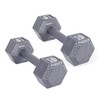 CAP Barbell Cast Iron Hex Dumbbell, Pair, 15 lb