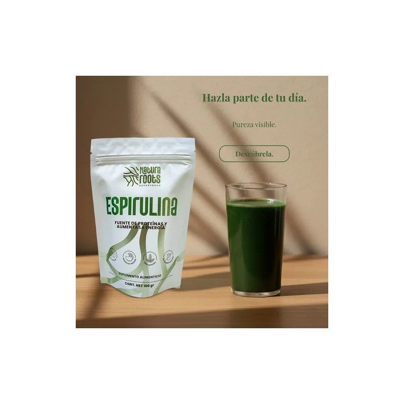 Espirulina En Polvo - 100g | Natura Roots®