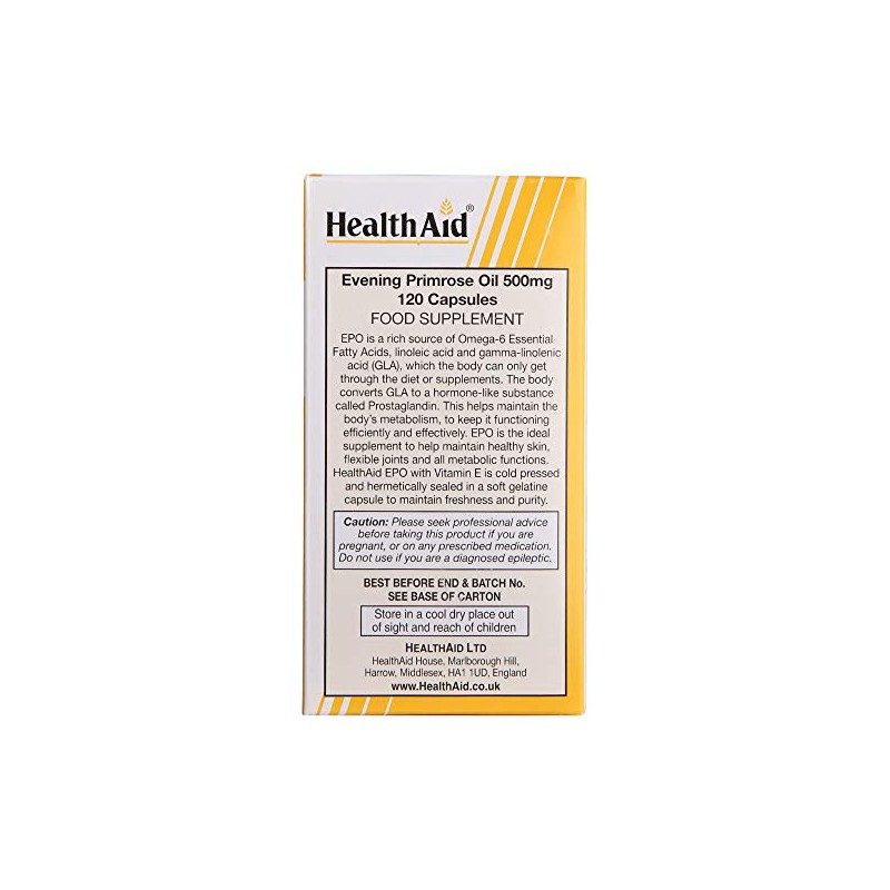 HealthAid Evening Primrose Oil 500 mg 120 Capsules