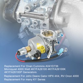 RUIANOMG 146-0785 Carburetor Replacement For Onan Cummins Microquiet 4000 Watt 4KYFA26100K 4KYFA26100P Generators, Replace 146-0803 146-0635