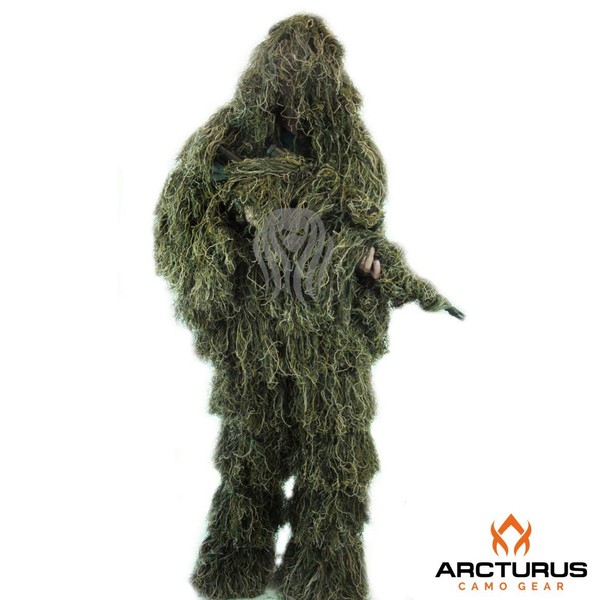 Arcturus Ghost Ghillie Suit: Woodland Camo | Double-Stitched Design with