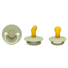 Cutties and Giggles Gummi-Babyschnuller-Set – Designer, anatomische & runde Formen | BPA-freie Schnuller | kiefergerechte & bequeme Brustwarzenoptionen | 6-18 Monate | weiches Latex (Grün)