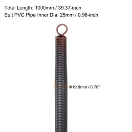 HARFINGTON PVC Spring Bender 19.8mm OD 1000mm Long Bending Spring Conduit PVC Spring Bender Pipe Bending Spring for PVC Pipe Bending Devices in Home Hydropower, Red