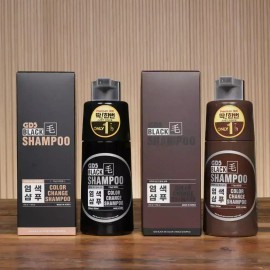 GDS 지디에스 딱한번 염색샴푸 300ml 블랙모 GDS [2개(흑갈색2개)] GDS One-Time Dye Shampoo 300ml Black Hair [2 units (2 Dark Brown)]