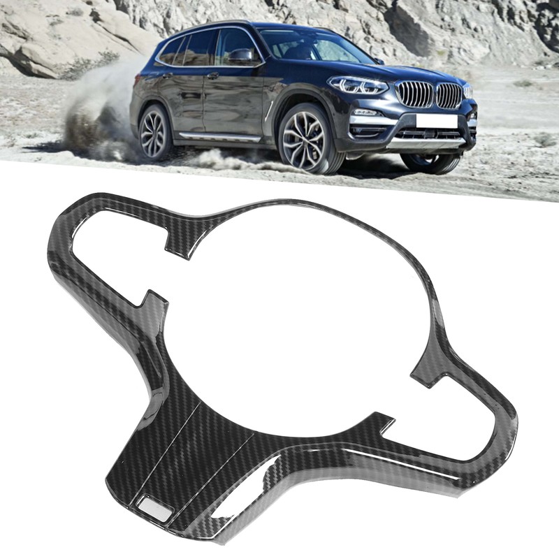 Steering Wheel Button Trim Cover Carbon Fiber Style Fits for