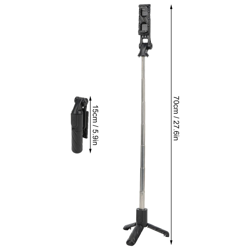 Selfie Tripod Stand Multi Angle Shooting 360° Rotation 70cm Telescopic