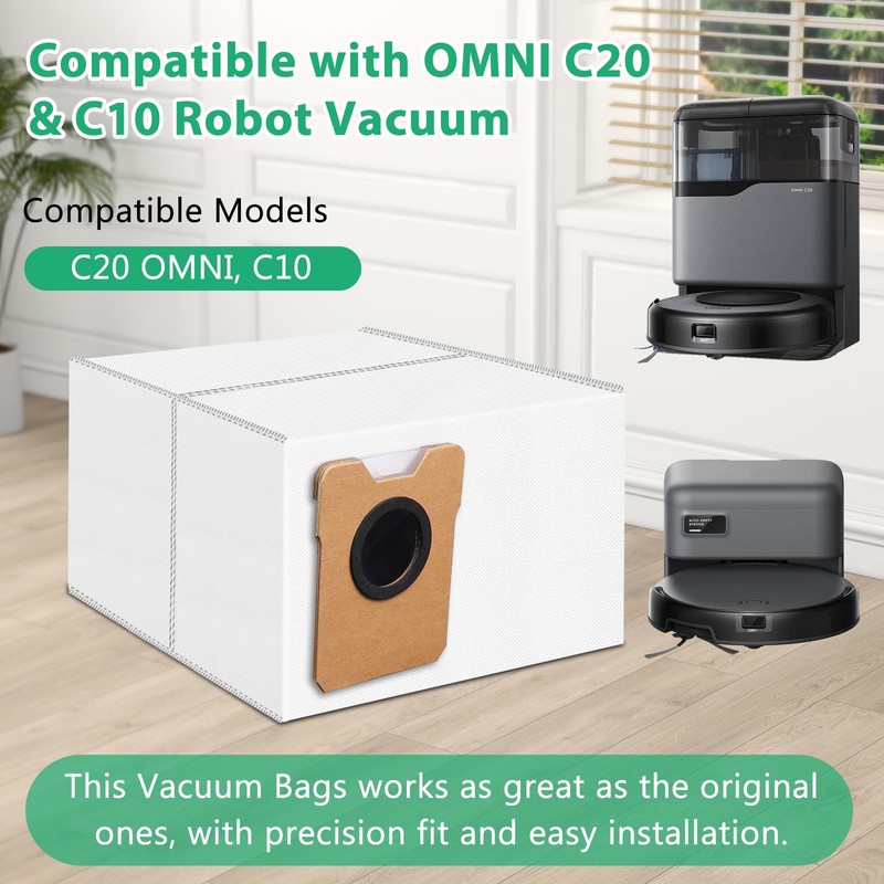 12 Pack Dust Bags Compatible with Eufy Omni C20, C10