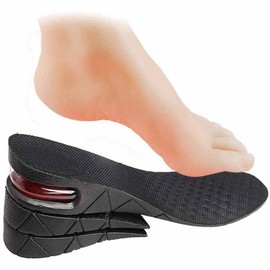 Invisible Height Increase Insole 3 Layers (2.76”+) Discreet Elevation Footwear Air Cushion Elevator Shoe Lifts Heel Inserts for Hi-Tops (US 4-9)