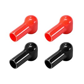 uxcell Battery Terminal Insulating Rubber Protector Covers for 16mm Terminal 12mm Cable Red Black 2 Pairs