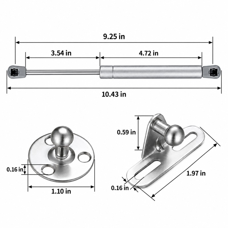 Cabinet Gas Strut for Lift-Up Doors – 100N/120N/150N/200N Gas Spring