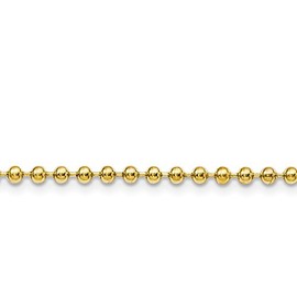 Stainless Steel IP Gold-Toned 3.0mm 22in Ball Chain Necklace 22" - with Secure Lobster Lock Clasp