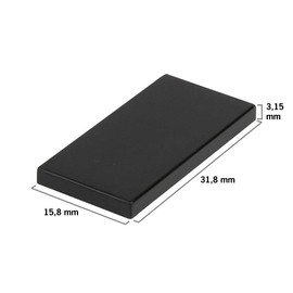 90 Klemmbausteine Fliesen Tiles Bausteine 1x2 2x2 2x4 Noppen Kompatibel freie Auswahl 34 Farben (650 - Schwarz)