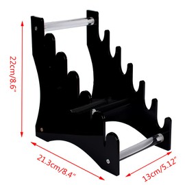 WANLIAN Knife Display Stand,Knife Holder Knife Storage Rack Acrylic Knife Display Case for Survival, Outdoor, EDC Mini Knife,dagger(Black)