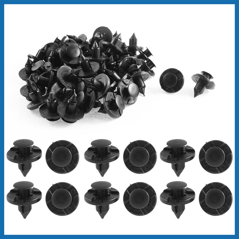 A ABSOPRO 50 x 8mm Hole Plastic Rivets Fastener Push
