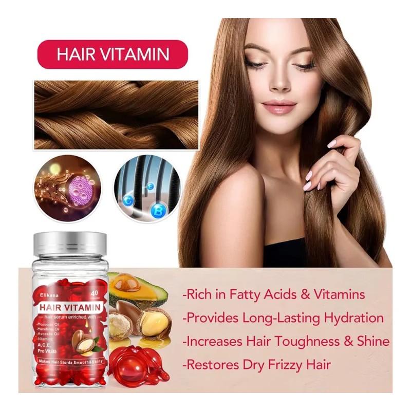 Vitaminas Para Cabello Elikana Con Aceites Naturales