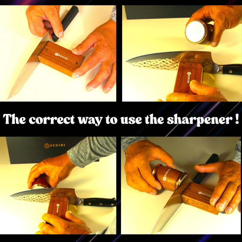 Knife Sharpening Kit & Kitchen Knife Bundle. Premium Diamond and