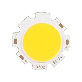 Strnek 10pcs Round COB 3W High Power LED Chip Bulb Lamp Light Aluminum Circuit Board LED Chip Module 300-330LM DC 9-11V (Warm White 3000K)