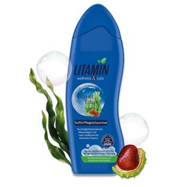 Litamin Blue Dream Bubble Bath 750 ml - with Seaweed & Chestnut Essence - Moisturising Bath Foam for Relaxing Wellness Moments