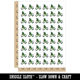 Frog Leaping from Shock and Surprise Temporary Tattoo Water Resistant Fake Body Art Set Collection - 54 1" Tattoos (1 Sheet)