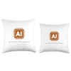 AI Artificial Intelligence Brain Computer Chip Technology Throw Pillow
