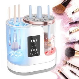 LARDERGO Makeup Brush Cleaner Machine, Ultimate Efficient Electric Automatic Cleaner and Dryer for All Types of Makeup Brushes