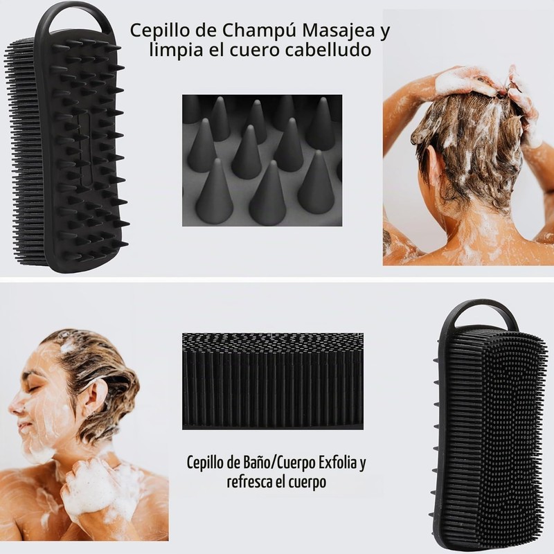 Juego de Cepillos Corporales SQLMTAU SQL-156 con Mango Largo y