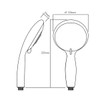ECOSPA Large 5 Mode Universal Shower Handset in Chrome